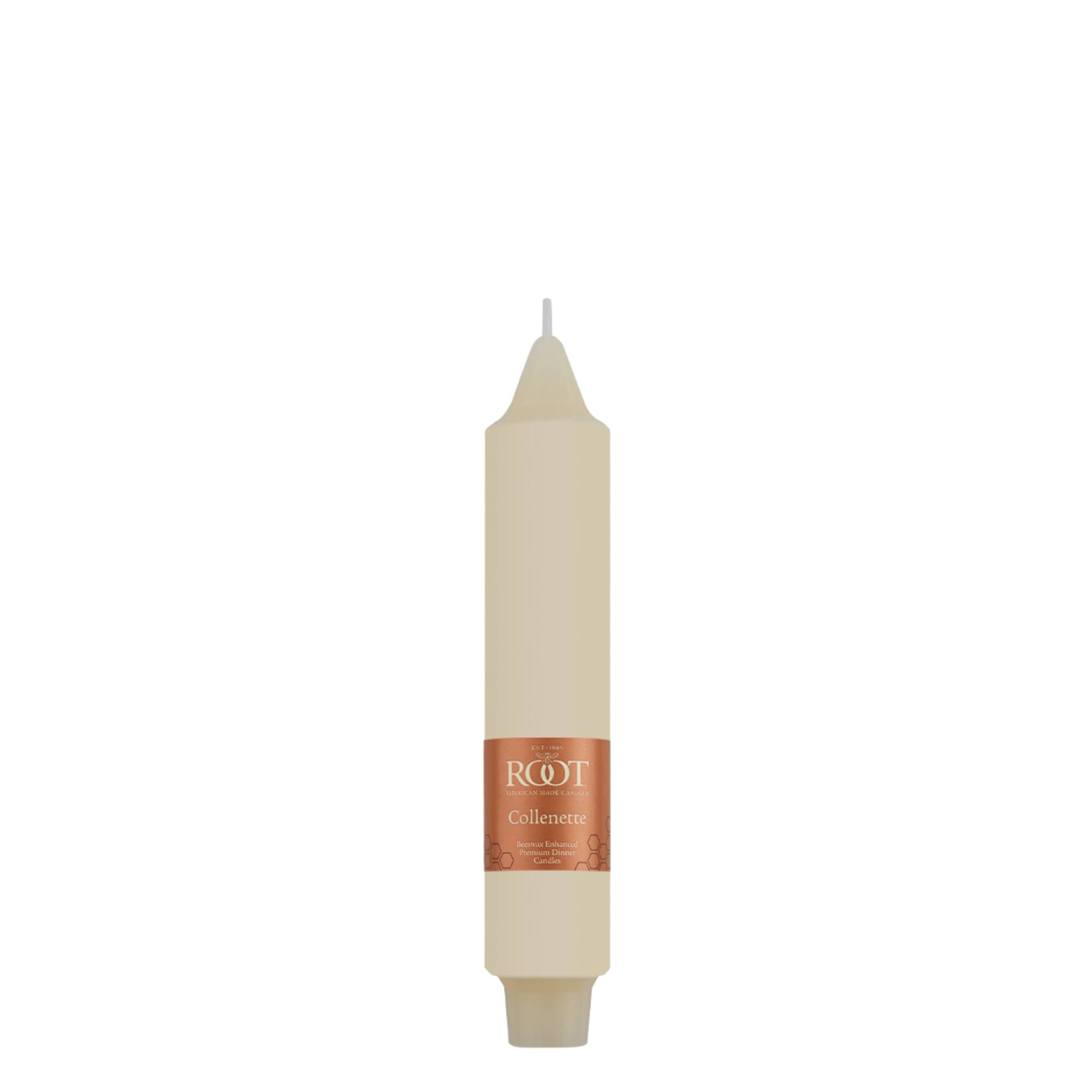 Root Candles 7" Unscented Smooth Collenette Taper Candles